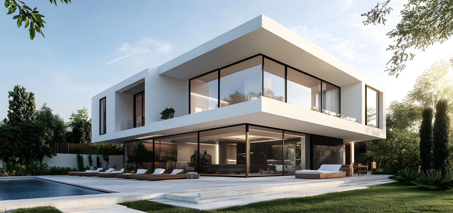 Casa contemporânea com piscina